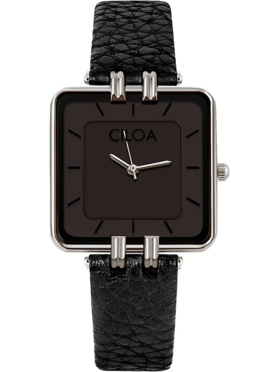 Women\'s Silver Leather Strap Classic Casual Fashion Square Dail Wrist Watch main image 6